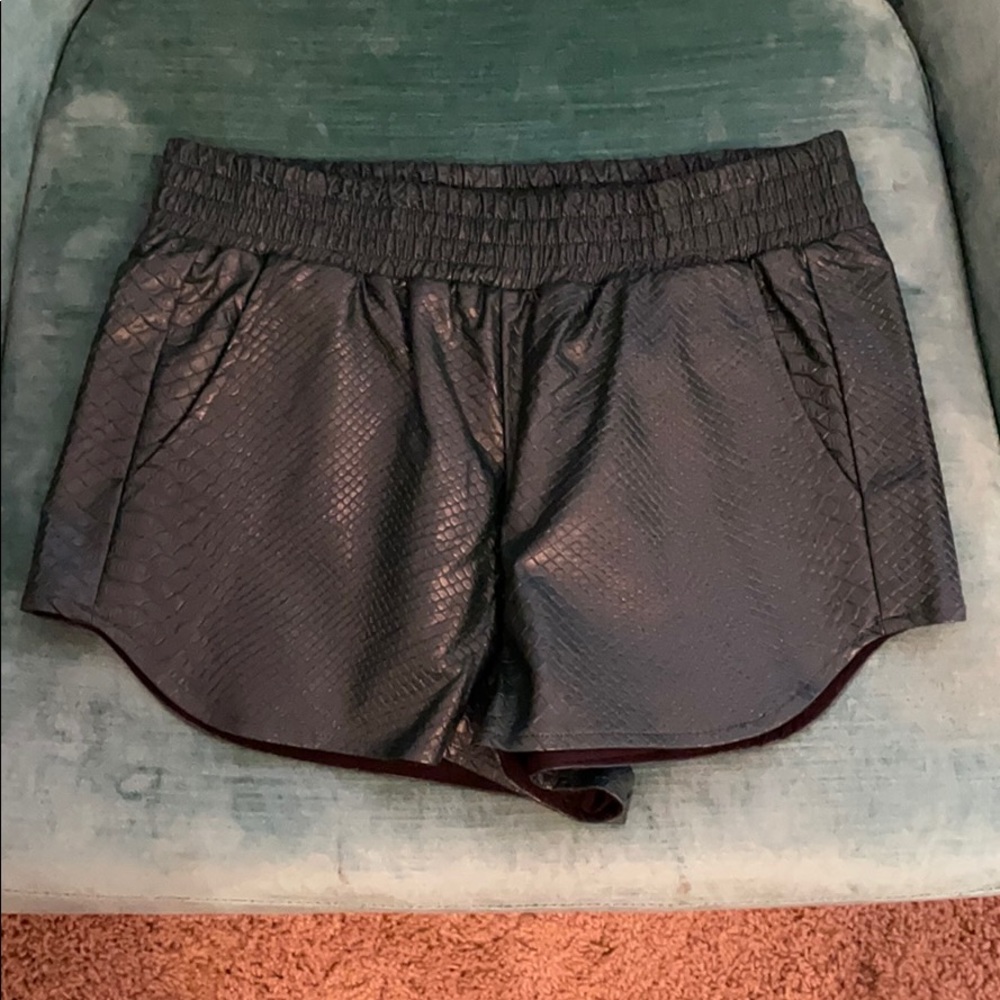 Lovers + Friends Green Snake Imprinted Shorts